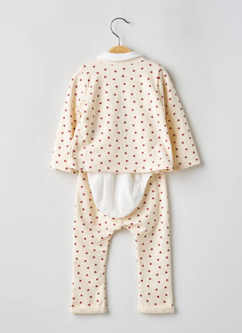 Ensemble pantalon manches longues beige PETIT BATEAU fille