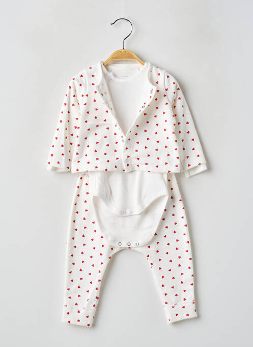 Ensemble pantalon blanc PETIT BATEAU pour fille