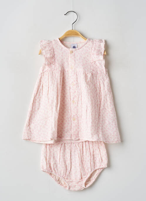 Ensemble short rose PETIT BATEAU pour fille