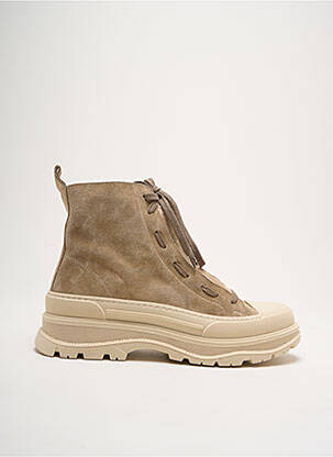 Bottines/boots nubuck talon de 4 à 6cm beige URBAN femme