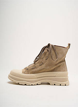 Bottines/boots nubuck talon de 4 à 6cm beige URBAN femme