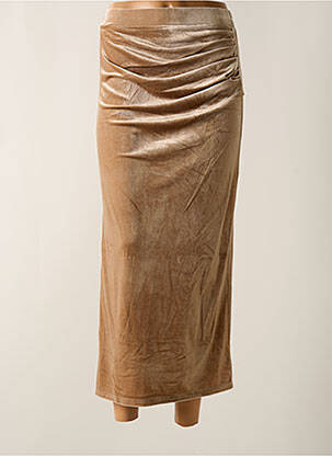 Jupe longue taille normale beige AN' GE femme