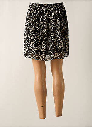 Jupe mi-longue doublure textile noir VINTAGE LOVE femme