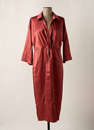 Robe mi-longue manches longues manches longues rouge LENNY B femme