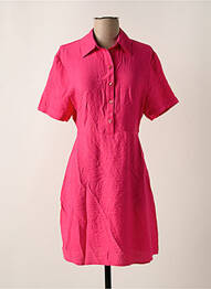 Robe mi-longue manches courtes manches courtes rose AN' GE femme