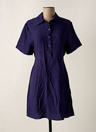 Robe mi-longue manches courtes manches courtes bleu AN' GE femme