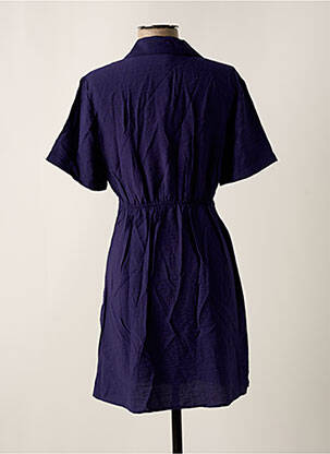 Robe mi-longue manches courtes manches courtes bleu AN' GE femme