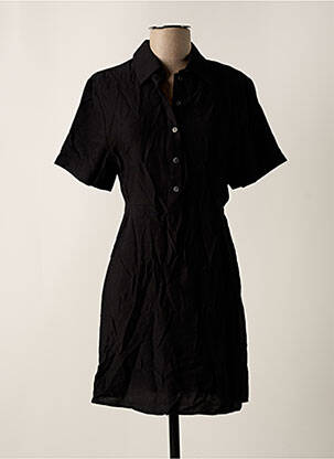 Robe mi-longue manches courtes manches courtes noir AN' GE femme