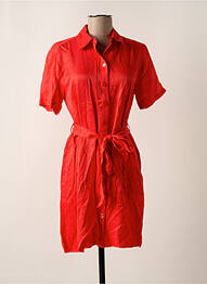 Robe mi-longue manches courtes manches courtes rouge AN' GE femme