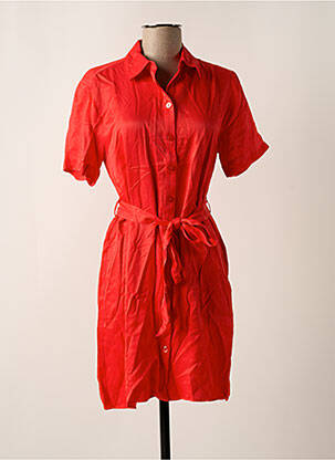 Robe mi-longue manches courtes manches courtes rouge AN' GE femme