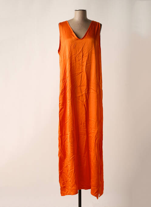 Robe longue orange STUDIO PARISIEN pour femme