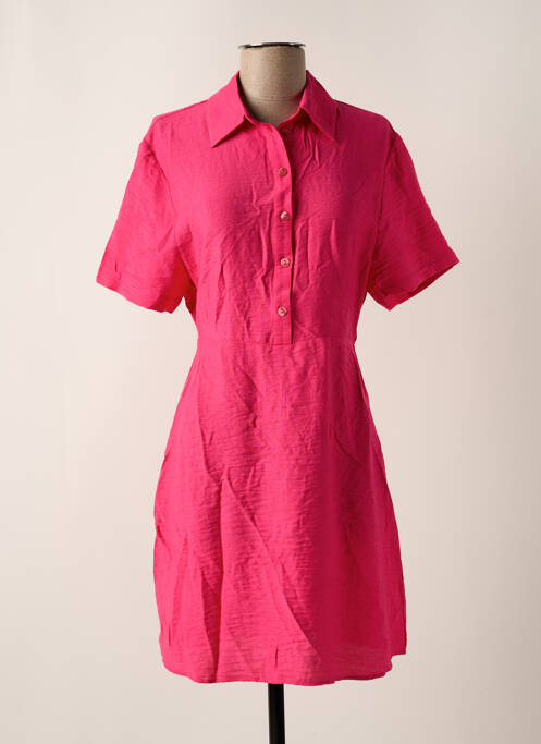 Robe mi-longue rose AN' GE pour femme