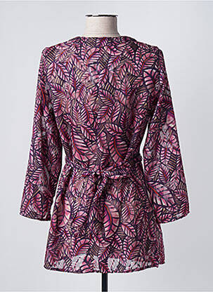 Tunique manches longues légère et transparente violet CHRISTIAN MARRY femme