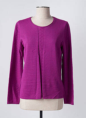 Pull coupe cintrée manches longues violet SAINT CHARLES femme