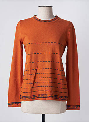 Pull coupe cintrée manches longues orange TELMAIL femme