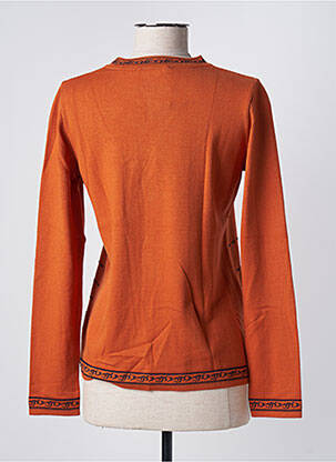 Pull coupe cintrée manches longues orange TELMAIL femme