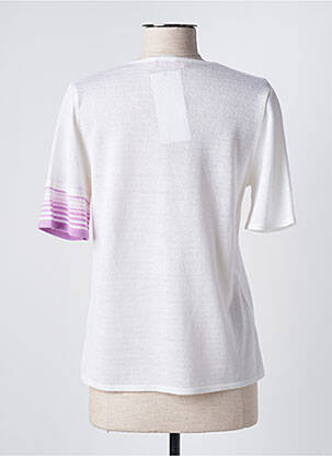 Pull coupe cintrée manches courtes violet GRIFFON femme