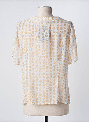 Chemisier tissage crêpe manches courtes beige CHRISTIAN MARRY femme