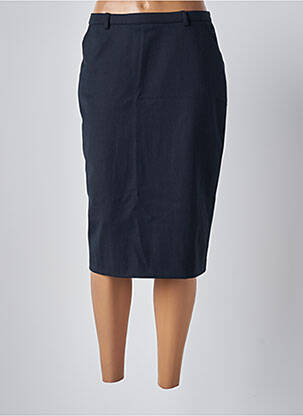 Jupe mi-longue taille à pinces bleu CHRISTIAN MARRY femme