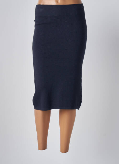 Jupe mi-longue bleu MONTAGUT pour femme