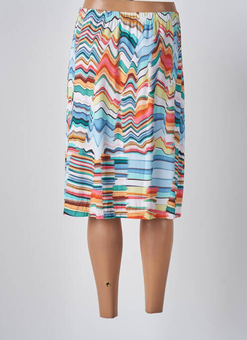 Jupe mi-longue bleu SAINT CHARLES pour femme