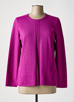 Pull coupe cintrée manches longues violet SAINT CHARLES femme