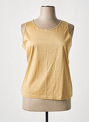 Top stretch sans manche beige MONTAGUT femme