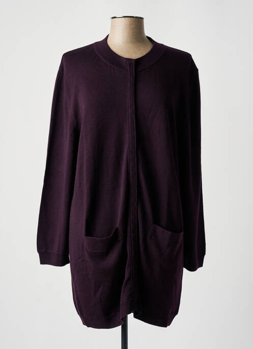 Gilet manches longues violet MONTAGUT pour femme