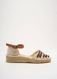 Espadrilles bout rond talon plat jusqu'à 3cm beige ELUE PAR NOUS femme