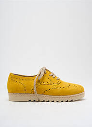 Derbies nubuck talon plat jusqu'à 3cm jaune MKD femme