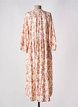 Robe longue coupe évasée manches 3/4 beige B.YOUNG femme