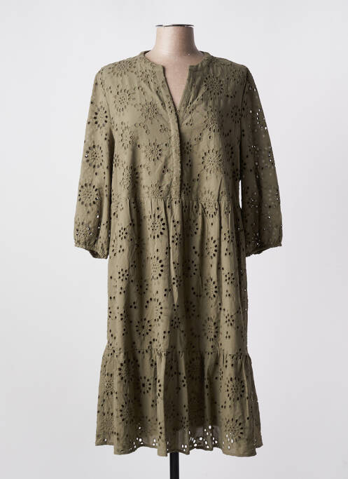 Robe mi-longue vert OLSEN pour femme