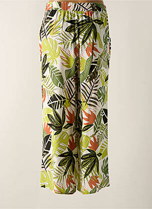 Pantalon large tissage popeline taille haute vert MERI & ESCA femme