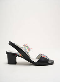 Sandales/nu pieds matière lisse talon de 4 à 6cm noir INEA femme