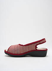 Chaussons/Pantoufles rouge FARGEOT pour femme seconde vue