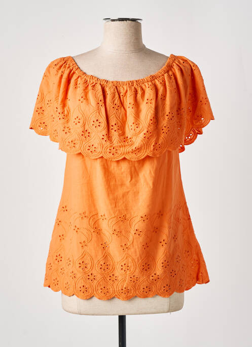 Top orange MD'M pour femme