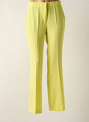Pantalon droit fermeture zippée sous rabat boutonné jaune BARILOCHE femme