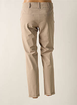 Pantalon 7/8 fermeture zippée sous rabat boutonné beige CAMBIO femme