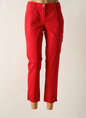 Pantalon 7/8 fermeture zippée sous rabat boutonné rouge ATELIER GARDEUR femme