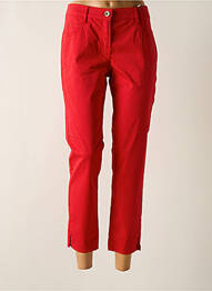 Pantalon 7/8 fermeture zippée sous rabat boutonné rouge ATELIER GARDEUR femme