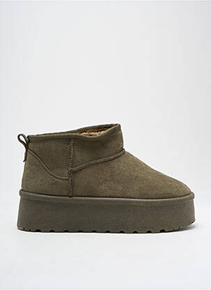 Bottines/boots fourrée talon de 4 à 6cm vert EXÉ femme