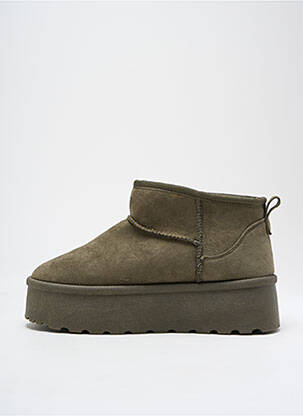 Bottines/boots fourrée talon de 4 à 6cm vert EXÉ femme