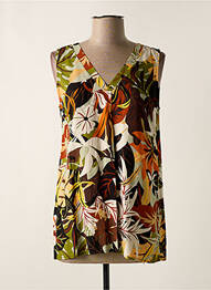 Top col v sans manche marron LA FEE MARABOUTEE femme
