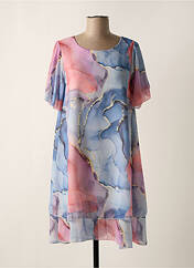 Robe mi-longue bleu COULEURS DU TEMPS pour femme seconde vue