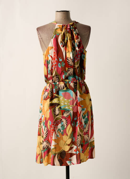 Robe mi-longue jaune C'EST BEAU LA VIE pour femme