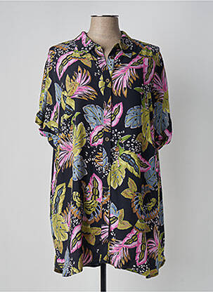 Chemisier manches courtes manches courtes bleu CISO femme