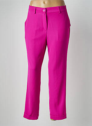 Pantalon droit taille élastique rose TINTA femme