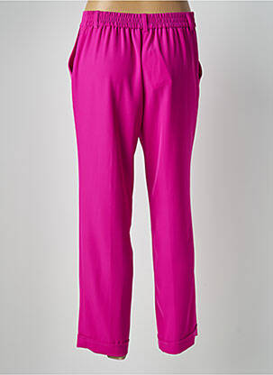 Pantalon droit taille élastique rose TINTA femme