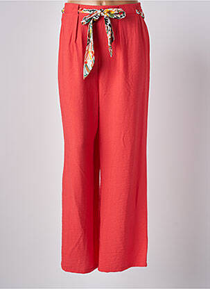 Pantalon droit orange C'EST BEAU LA VIE pour femme