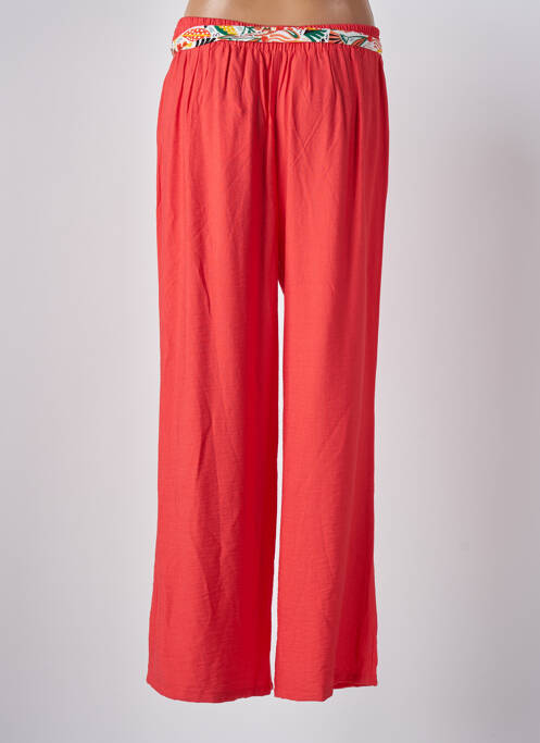 Pantalon droit orange C'EST BEAU LA VIE pour femme